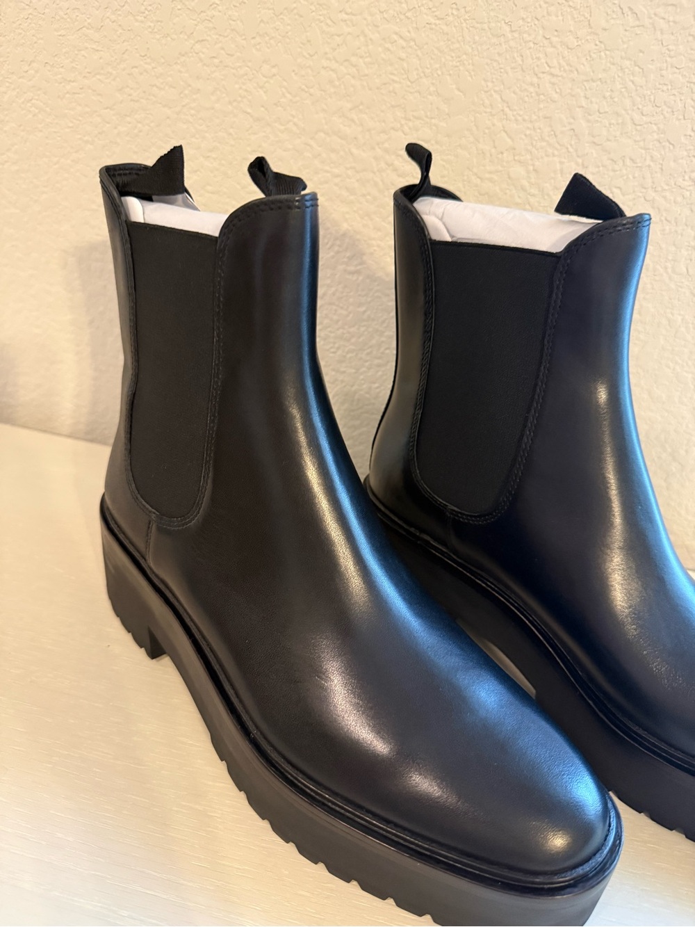 Loeffler Randall Black Chunky Chelsea Ankle Boots - Picture 6 of 10
